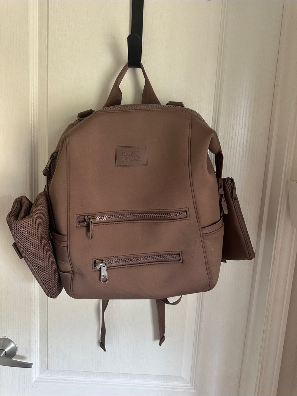 Dagne Dover Brown Baby Backpack with Front Zips
